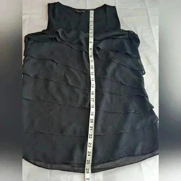 Twentyone Women's Small Tiered Layered Black Sleeveless Top - Picture 9 of 10